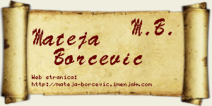 Mateja Borčević vizit kartica